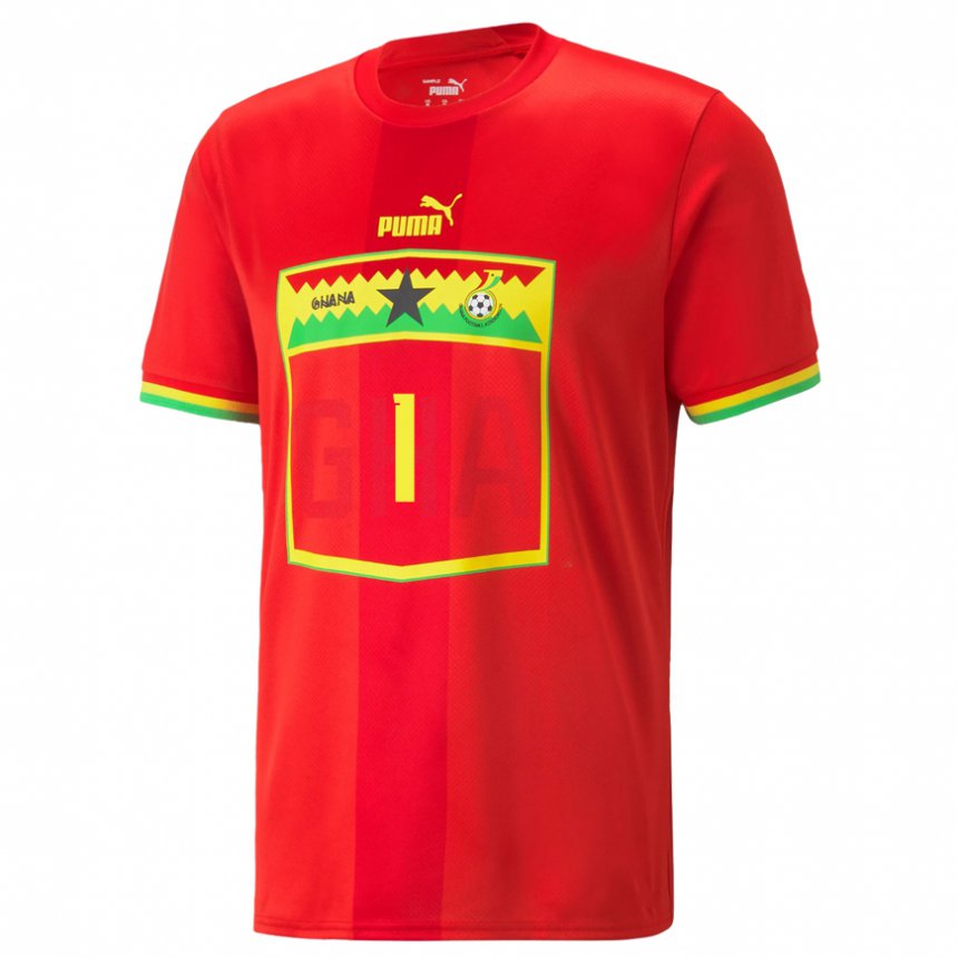 Hombre Camiseta Ghana Richard Ofori #1 Rojo 2ª Equipación 22-24 La Camisa México