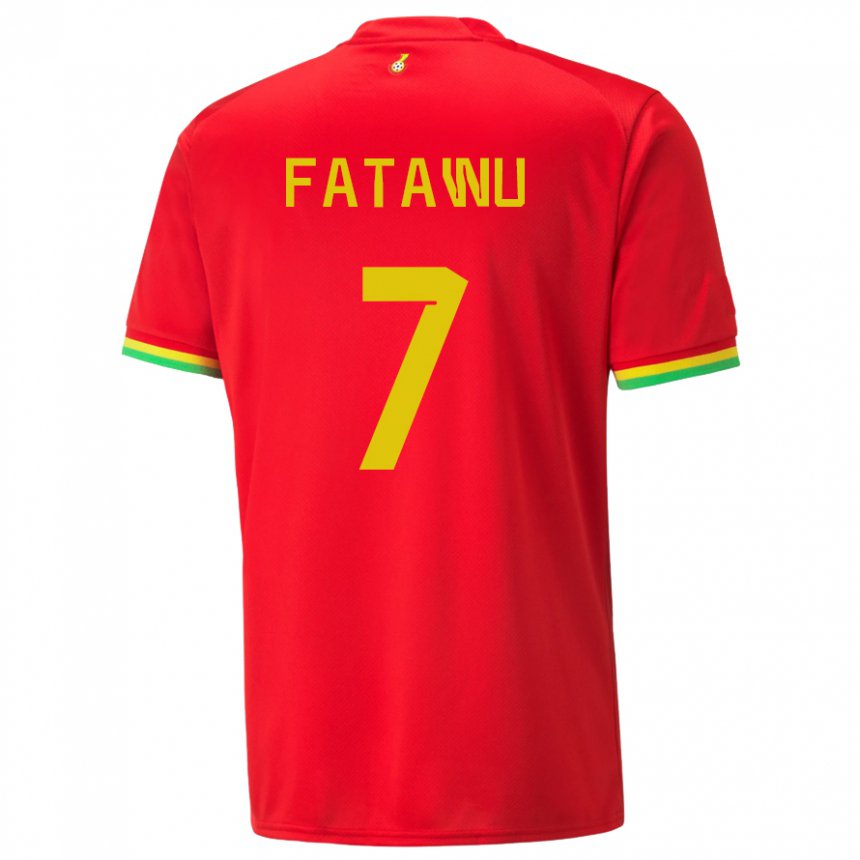 Hombre Camiseta Ghana Issahaku Fatawu #7 Rojo 2ª Equipación 22-24 La Camisa México