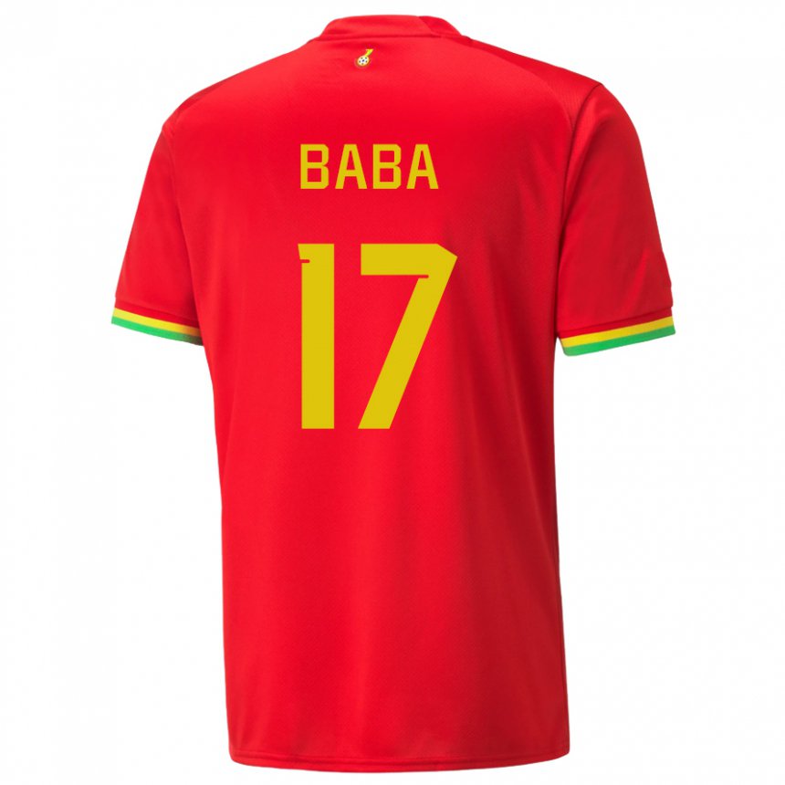 Hombre Camiseta Ghana Abdul-rahman Baba #17 Rojo 2ª Equipación 22-24 La Camisa México