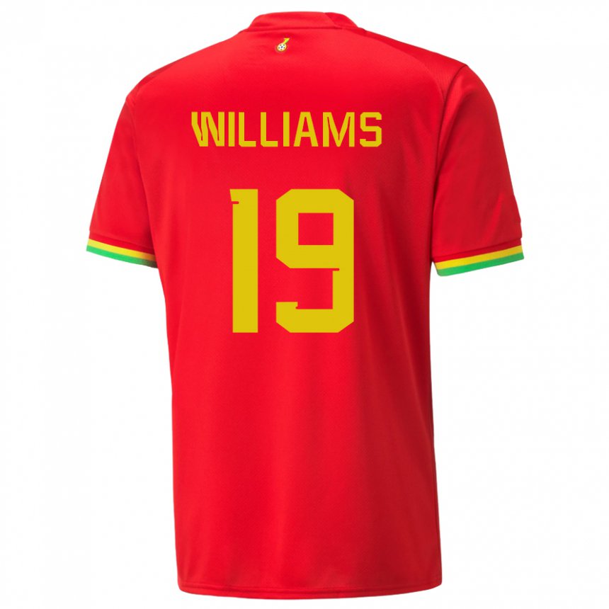 Hombre Camiseta Ghana Inaki Williams #19 Rojo 2ª Equipación 22-24 La Camisa México