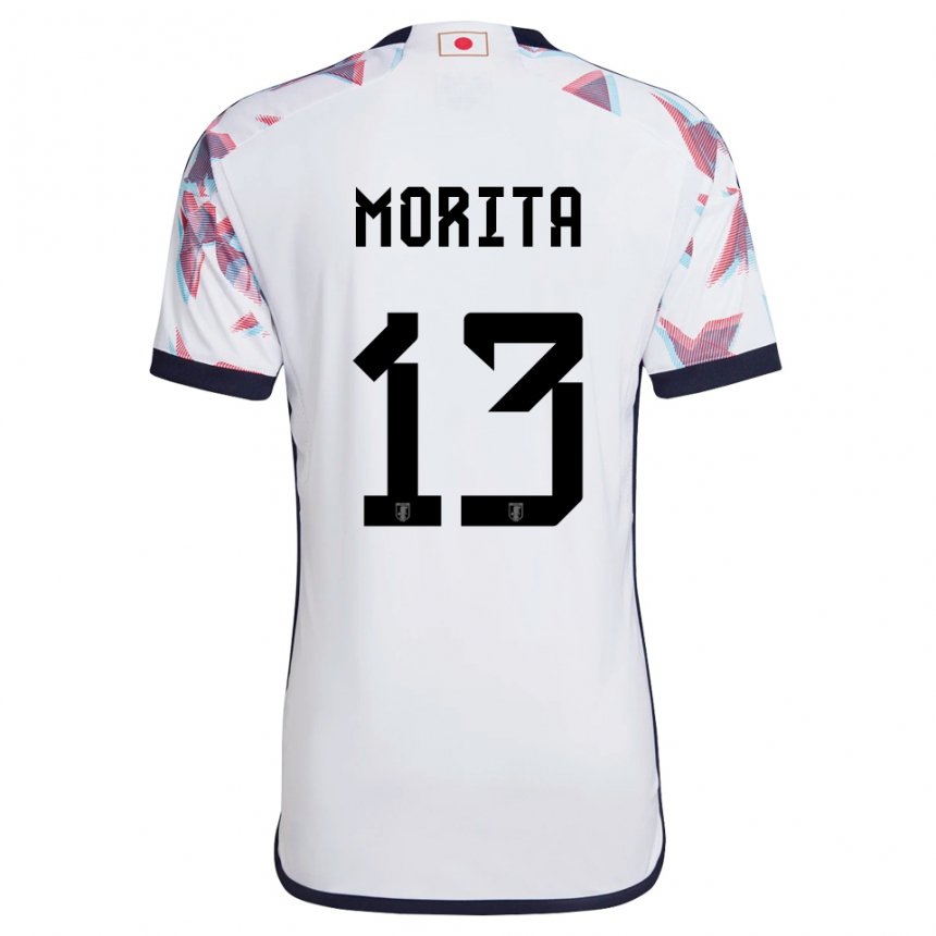 Hombre Camiseta Japón Hidemasa Morita #13 Blanco 2ª Equipación 22-24 La Camisa México