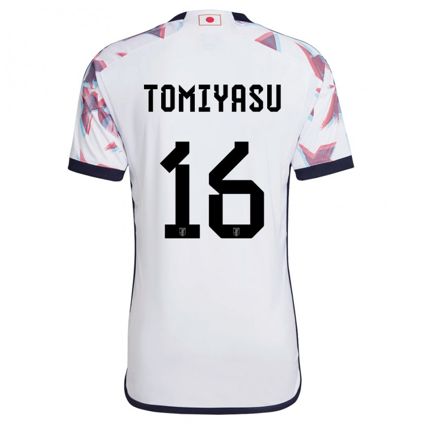 Hombre Camiseta Japón Takehiro Tomiyasu #16 Blanco 2ª Equipación 22-24 La Camisa México