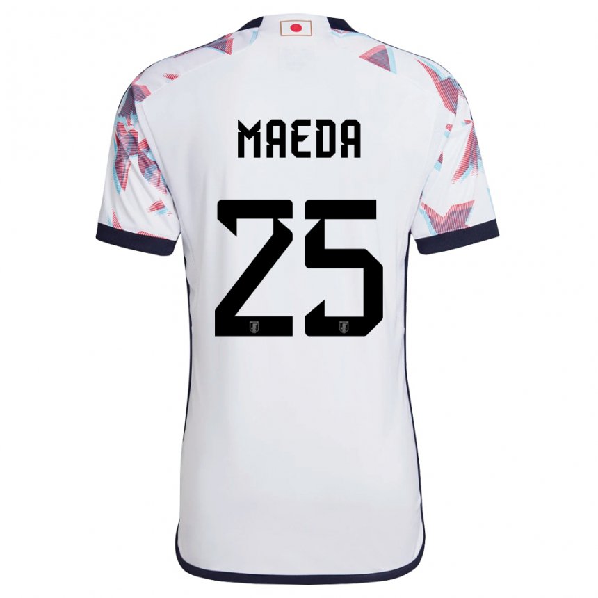 Hombre Camiseta Japón Daizen Maeda #25 Blanco 2ª Equipación 22-24 La Camisa México