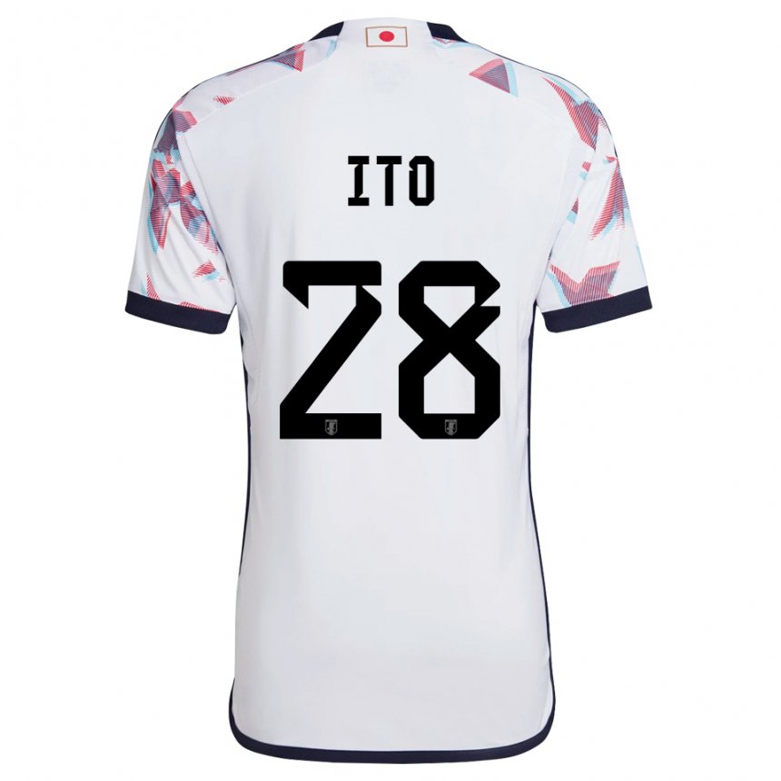 Hombre Camiseta Japón Hiroki Ito #28 Blanco 2ª Equipación 22-24 La Camisa México