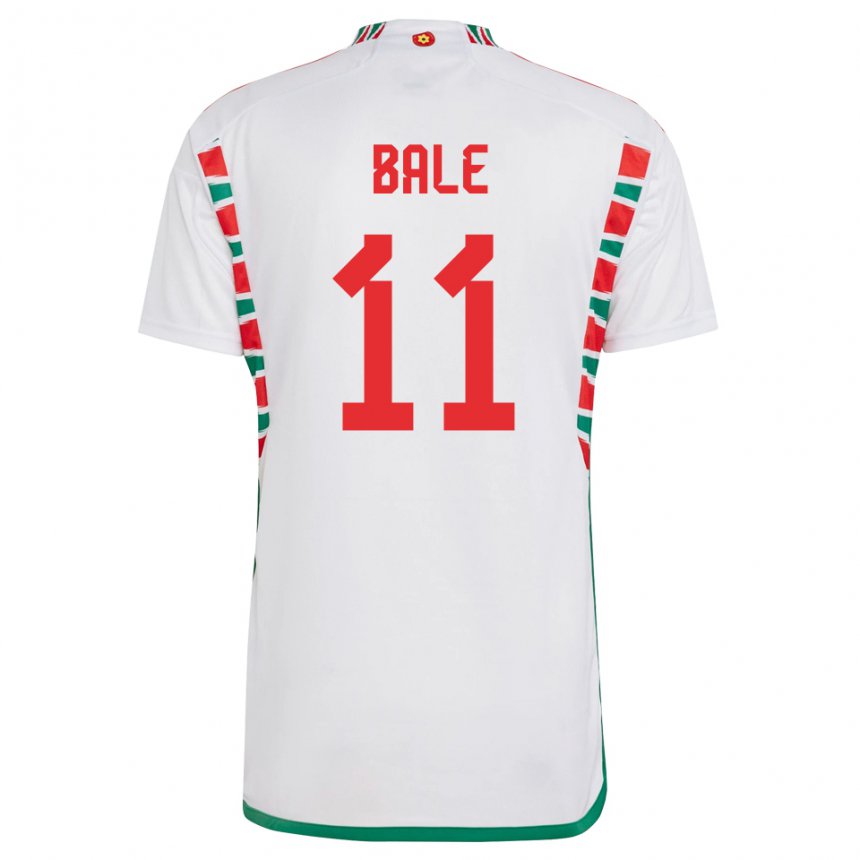 Hombre Camiseta Gales Gareth Bale #11 Blanco 2ª Equipación 22-24 La Camisa México