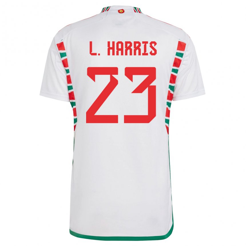 Hombre Camiseta Gales Luke Harris #23 Blanco 2ª Equipación 22-24 La Camisa México