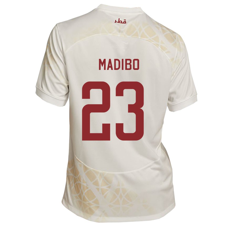 Hombre Camiseta Catar Assim Madibo #23 Beis Dorado 2ª Equipación 22-24 La Camisa México