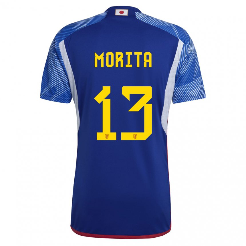 Mujer Camiseta Japón Hidemasa Morita #13 Azul Real 1ª Equipación 22-24 La Camisa México