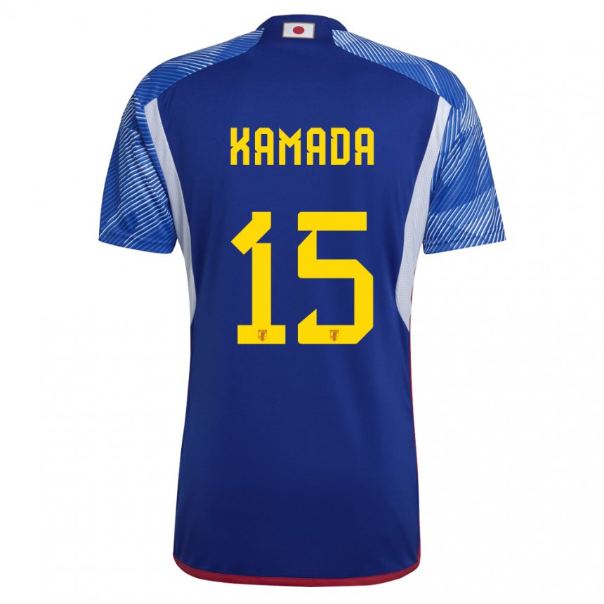 Mujer Camiseta Japón Daichi Kamada #15 Azul Real 1ª Equipación 22-24 La Camisa México