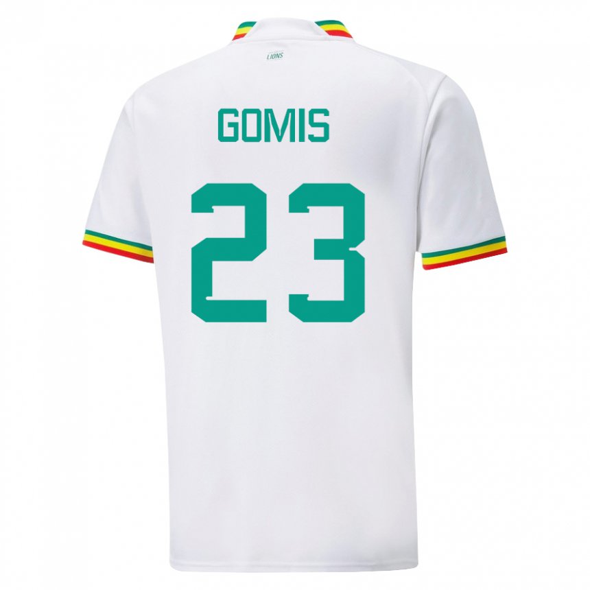 Mujer Camiseta Senegal Alfred Gomis #23 Blanco 1ª Equipación 22-24 La Camisa México