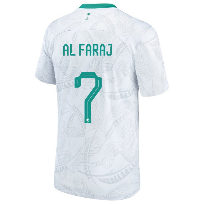 Mujer Camiseta Arabia Saudita Salman Al Faraj #7 Blanco 1ª Equipación 22-24 La Camisa México