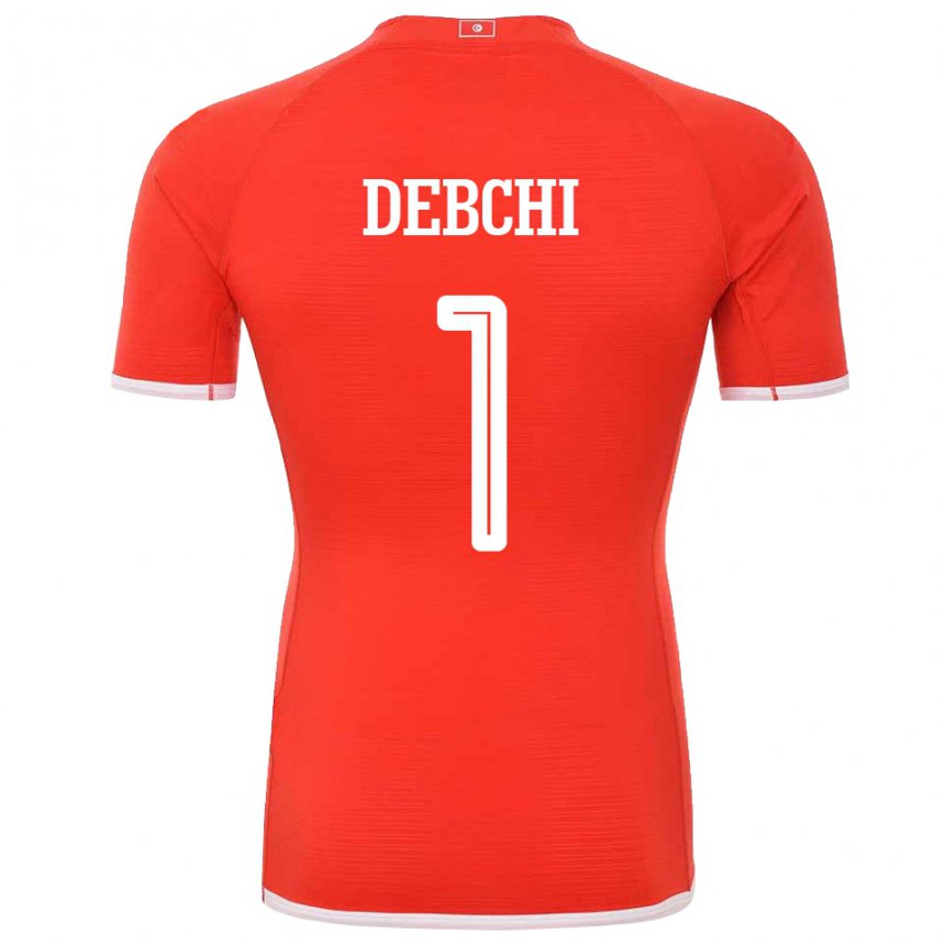 Mujer Camiseta Túnez Mohamed Sedki Debchi #1 Rojo 1ª Equipación 22-24 La Camisa México