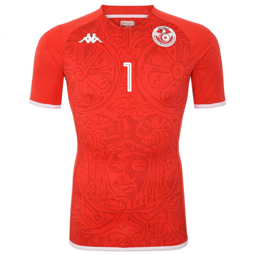 Mujer Camiseta Túnez Mohamed Sedki Debchi #1 Rojo 1ª Equipación 22-24 La Camisa México