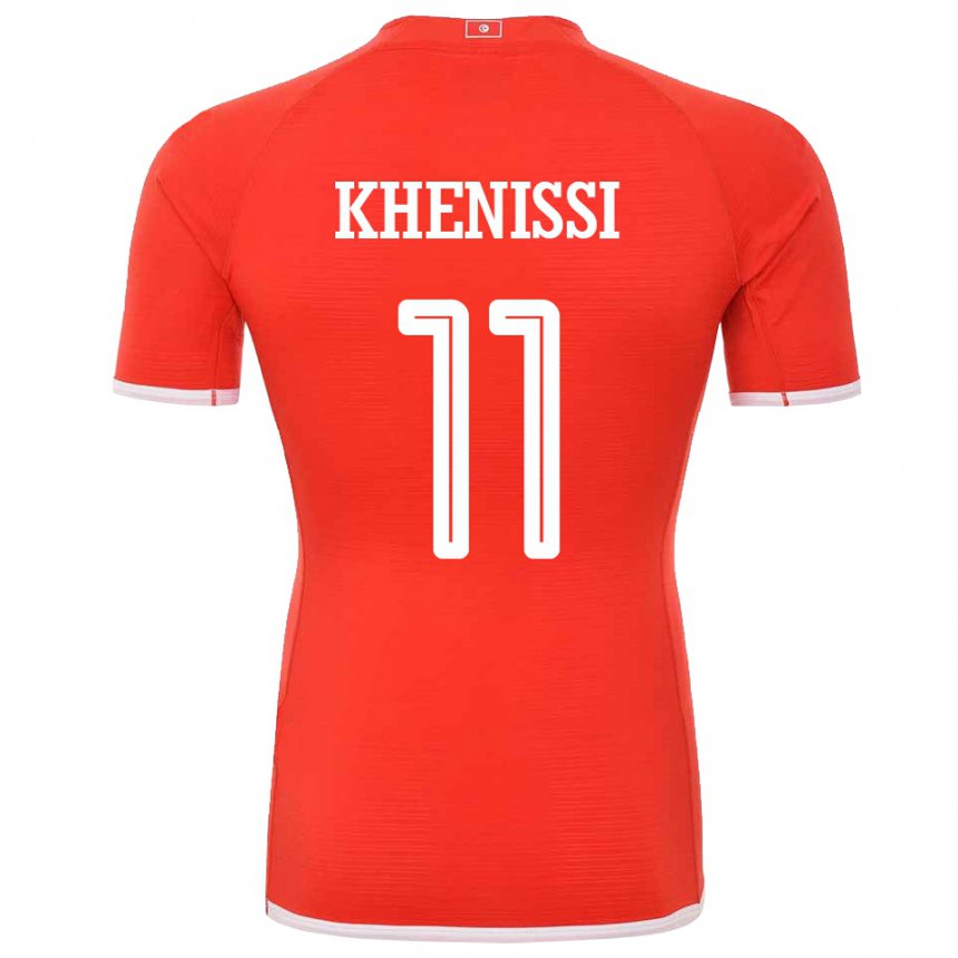 Mujer Camiseta Túnez Taha Yassine Khenissi #11 Rojo 1ª Equipación 22-24 La Camisa México