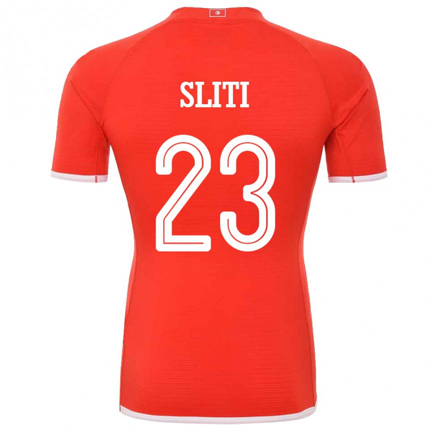 Mujer Camiseta Túnez Naim Sliti #23 Rojo 1ª Equipación 22-24 La Camisa México