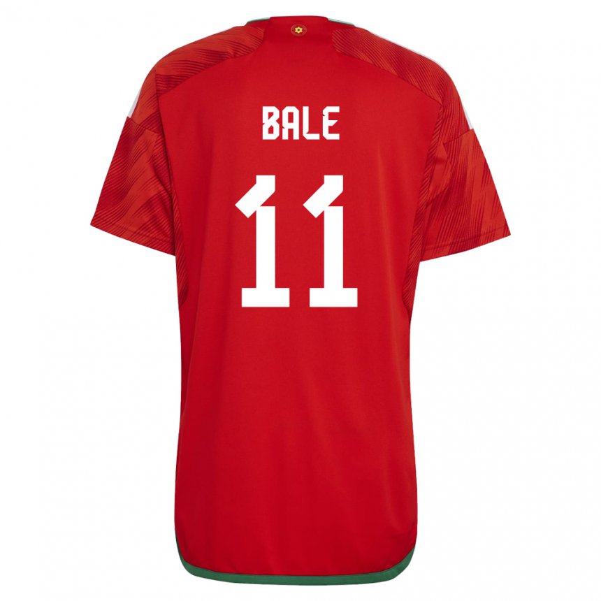 Mujer Camiseta Gales Gareth Bale #11 Rojo 1ª Equipación 22-24 La Camisa México