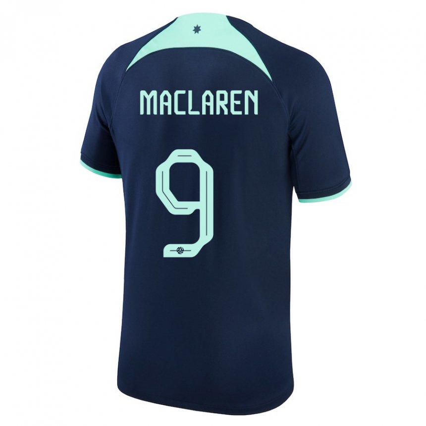Mujer Camiseta Australia Jamie Maclaren #9 Azul Oscuro 2ª Equipación 22-24 La Camisa México