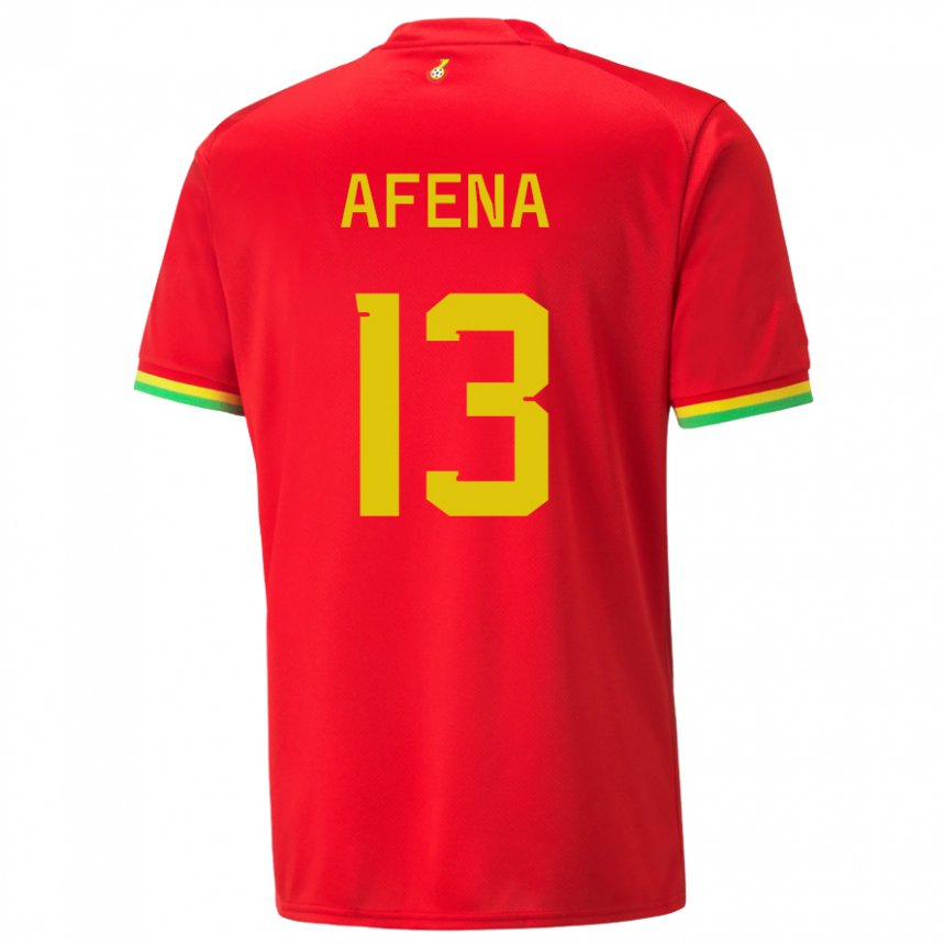 Mujer Camiseta Ghana Felix Afena-gyan #13 Rojo 2ª Equipación 22-24 La Camisa México