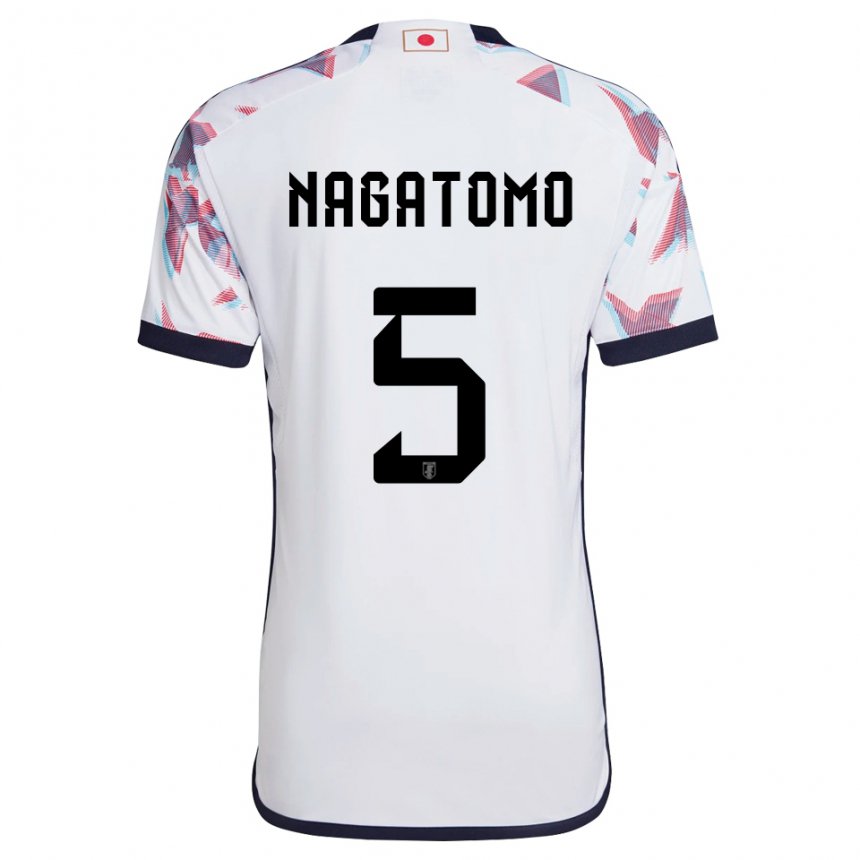 Mujer Camiseta Japón Yuto Nagatomo #5 Blanco 2ª Equipación 22-24 La Camisa México