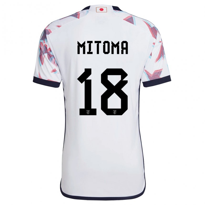 Mujer Camiseta Japón Kaoru Mitoma #18 Blanco 2ª Equipación 22-24 La Camisa México