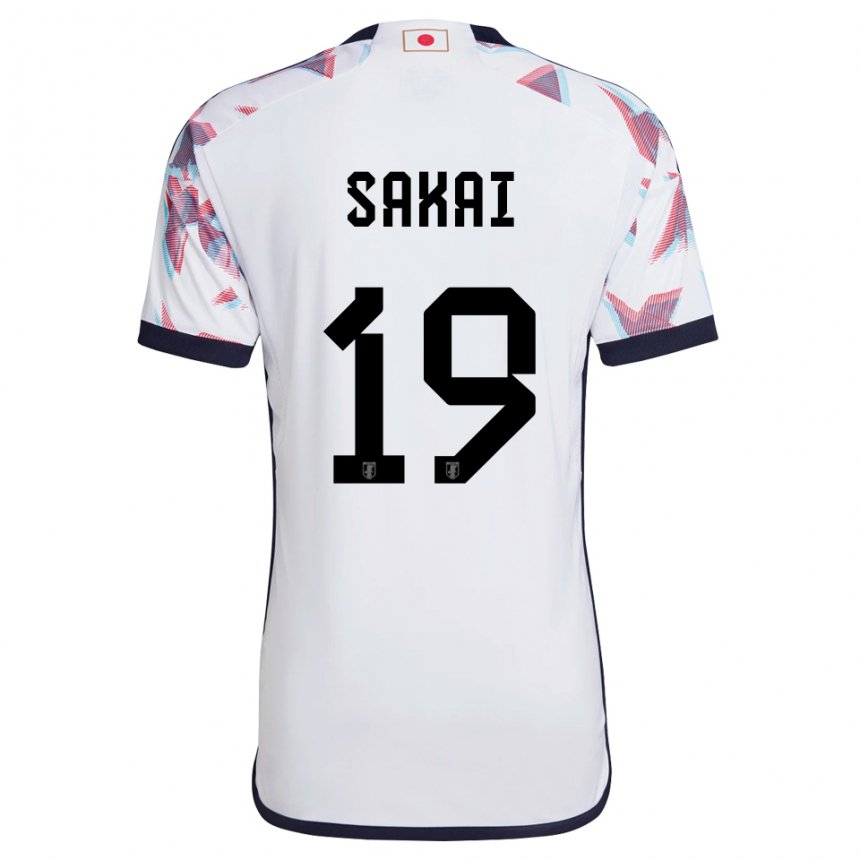 Mujer Camiseta Japón Hiroki Sakai #19 Blanco 2ª Equipación 22-24 La Camisa México
