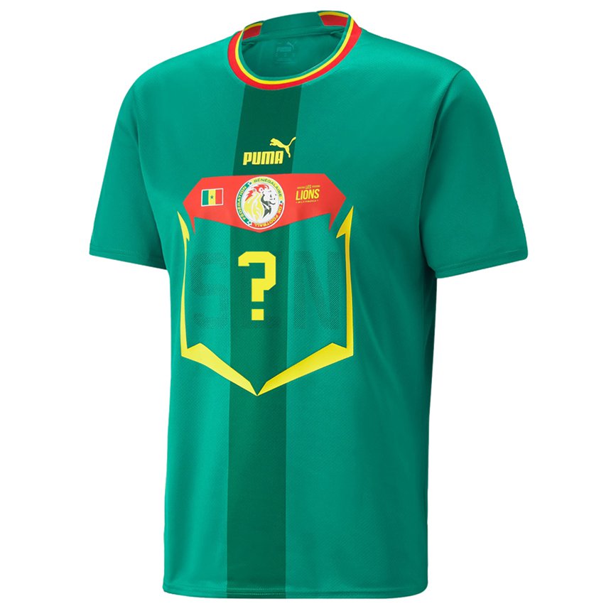 Mujer Camiseta Senegal Su Nombre #0 Verde 2ª Equipación 22-24 La Camisa México