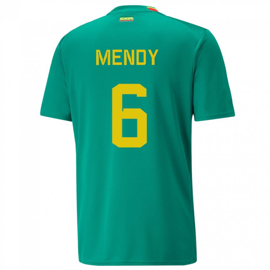 Mujer Camiseta Senegal Nampalys Mendy #6 Verde 2ª Equipación 22-24 La Camisa México