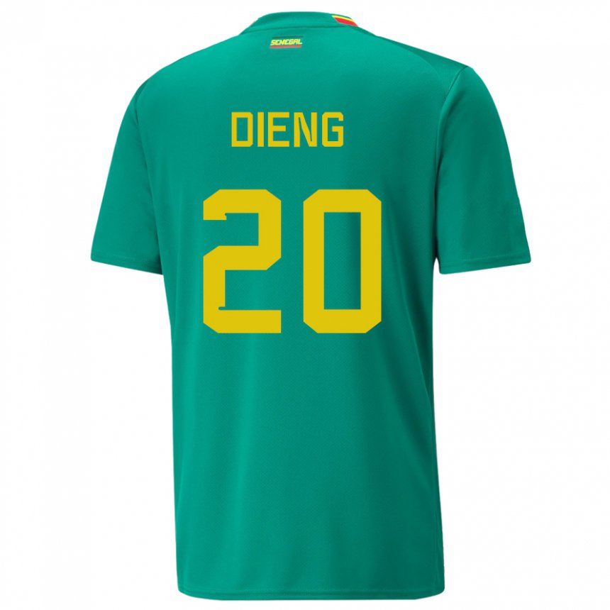 Mujer Camiseta Senegal Bamba Dieng #20 Verde 2ª Equipación 22-24 La Camisa México