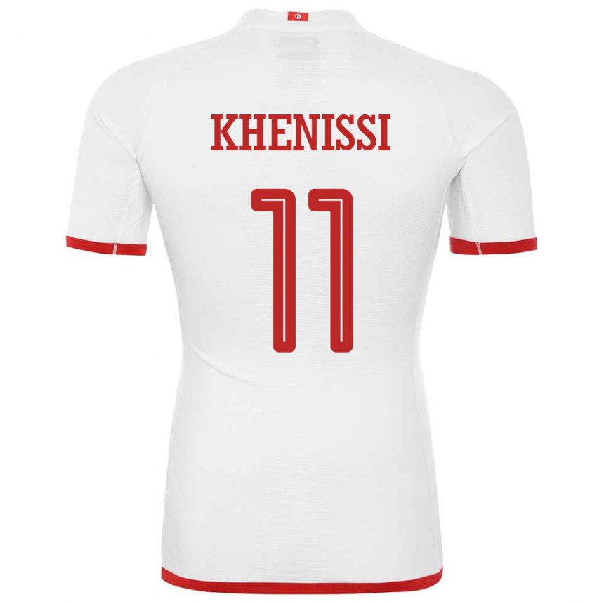 Mujer Camiseta Túnez Taha Yassine Khenissi #11 Blanco 2ª Equipación 22-24 La Camisa México