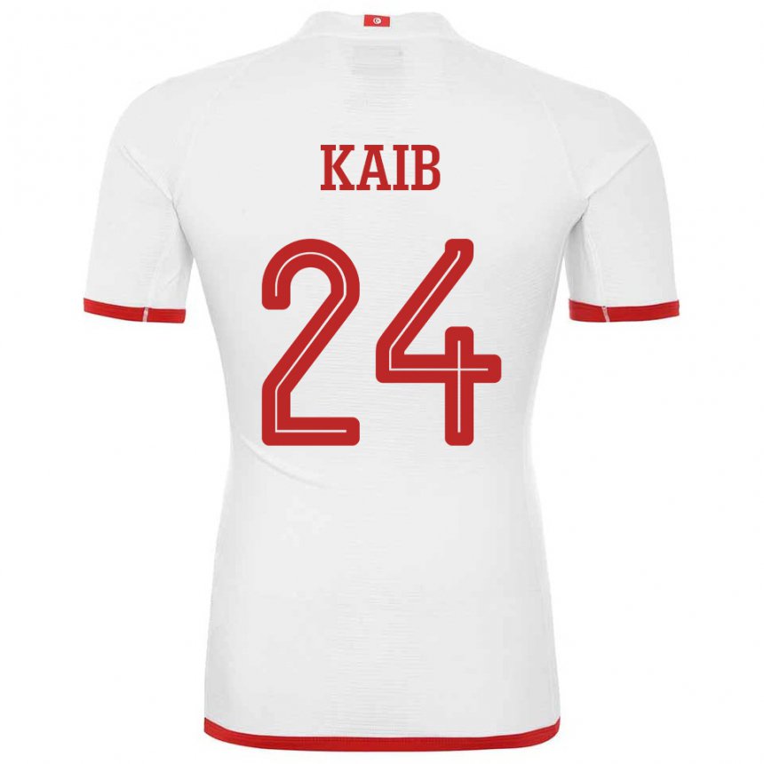 Mujer Camiseta Túnez Rami Kaib #24 Blanco 2ª Equipación 22-24 La Camisa México