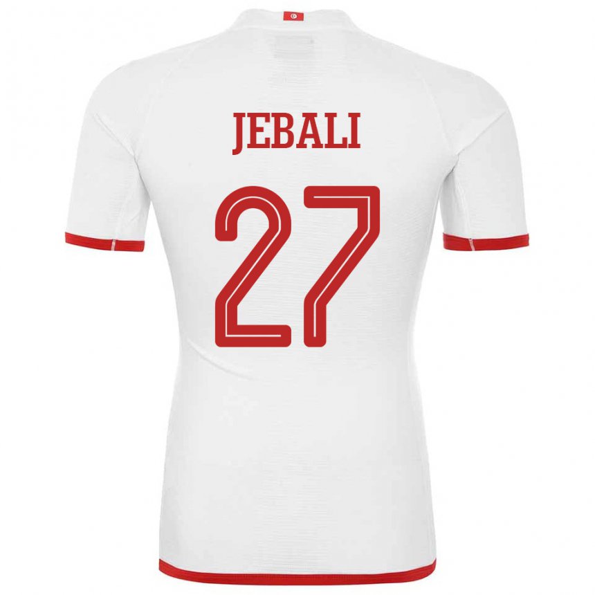 Mujer Camiseta Túnez Issam Jebali #27 Blanco 2ª Equipación 22-24 La Camisa México