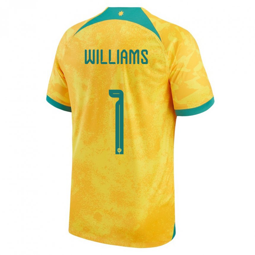 Niño Camiseta Australia Lydia Williams #1 Dorado 1ª Equipación 22-24 La Camisa México