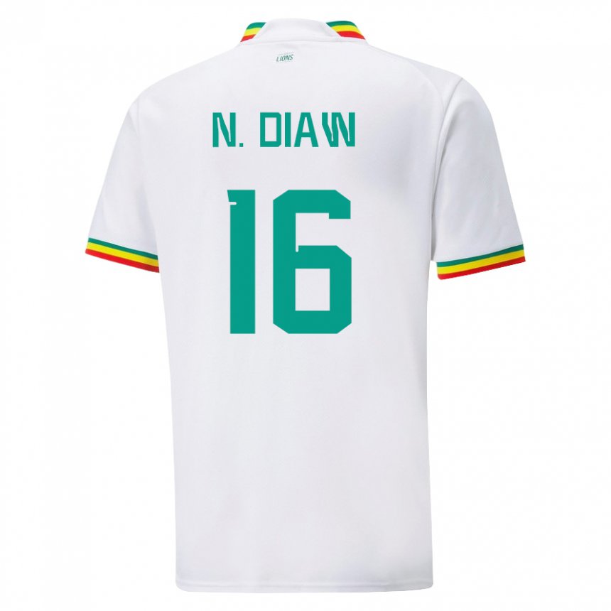 Niño Camiseta Senegal Ndeye Meissa Diaw #16 Blanco 1ª Equipación 22-24 La Camisa México