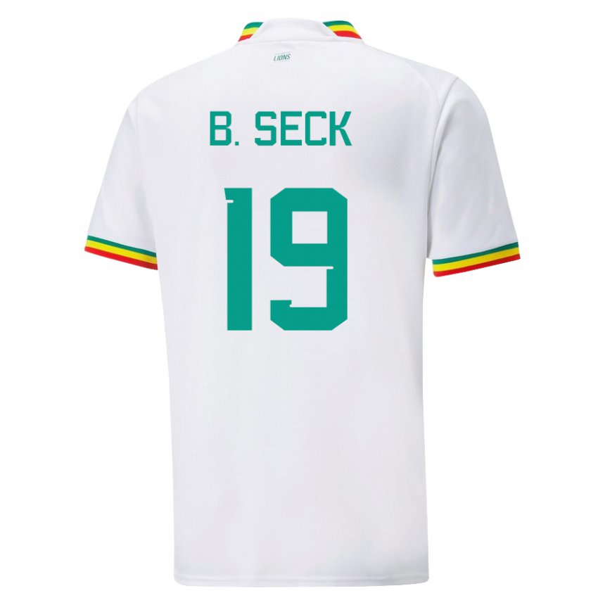 Niño Camiseta Senegal Bineta Korkel Seck #19 Blanco 1ª Equipación 22-24 La Camisa México