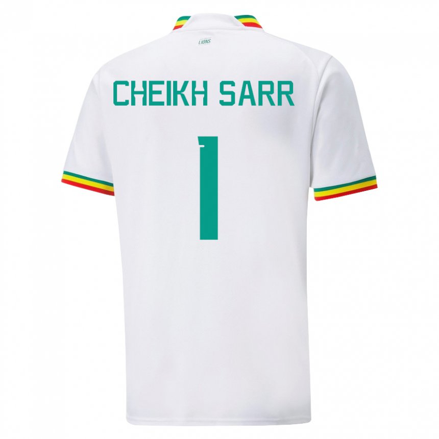 Niño Camiseta Senegal Cheikh Sarr #1 Blanco 1ª Equipación 22-24 La Camisa México