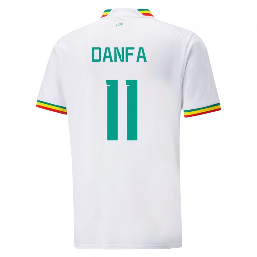 Niño Camiseta Senegal Mamadou Danfa #11 Blanco 1ª Equipación 22-24 La Camisa México