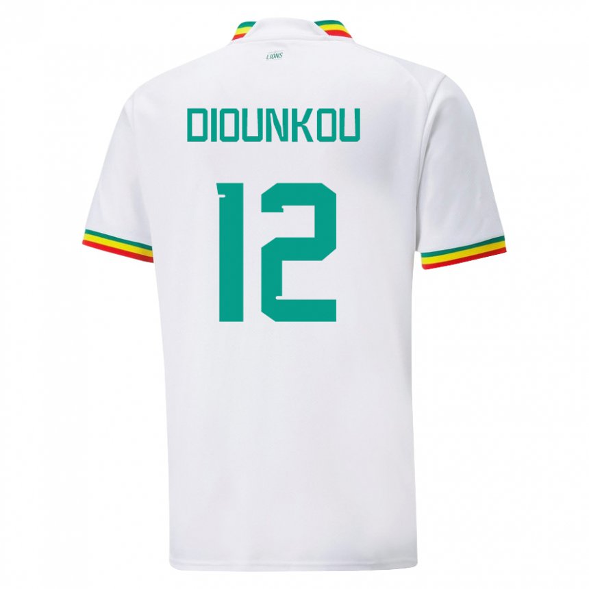 Niño Camiseta Senegal Alpha Diounkou #12 Blanco 1ª Equipación 22-24 La Camisa México
