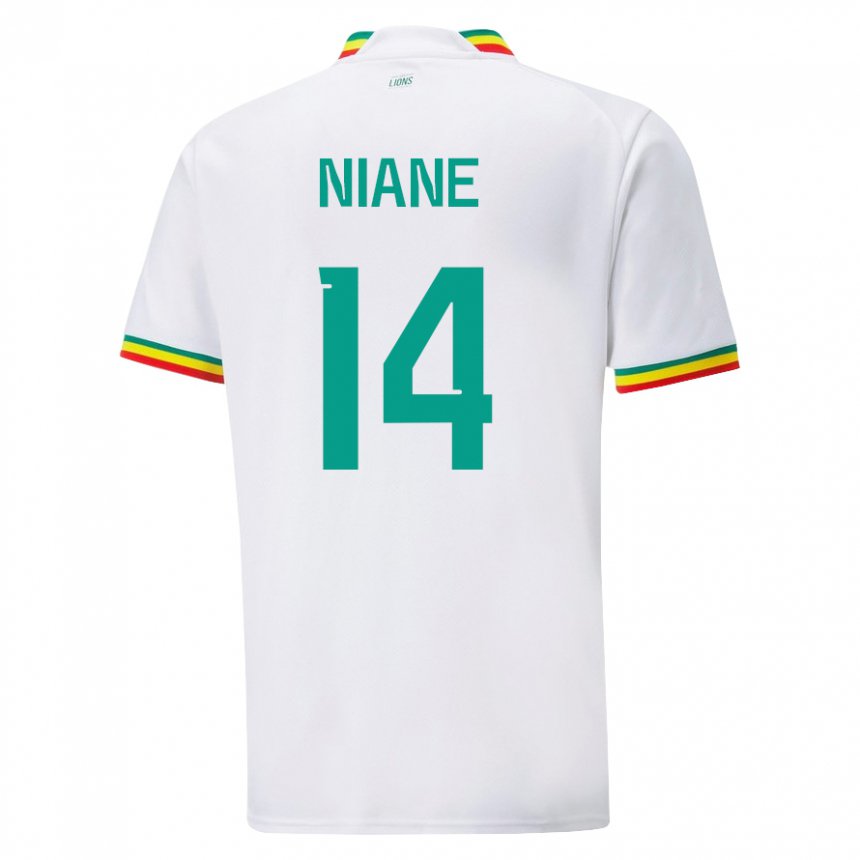 Niño Camiseta Senegal Ibrahima Niane #14 Blanco 1ª Equipación 22-24 La Camisa México