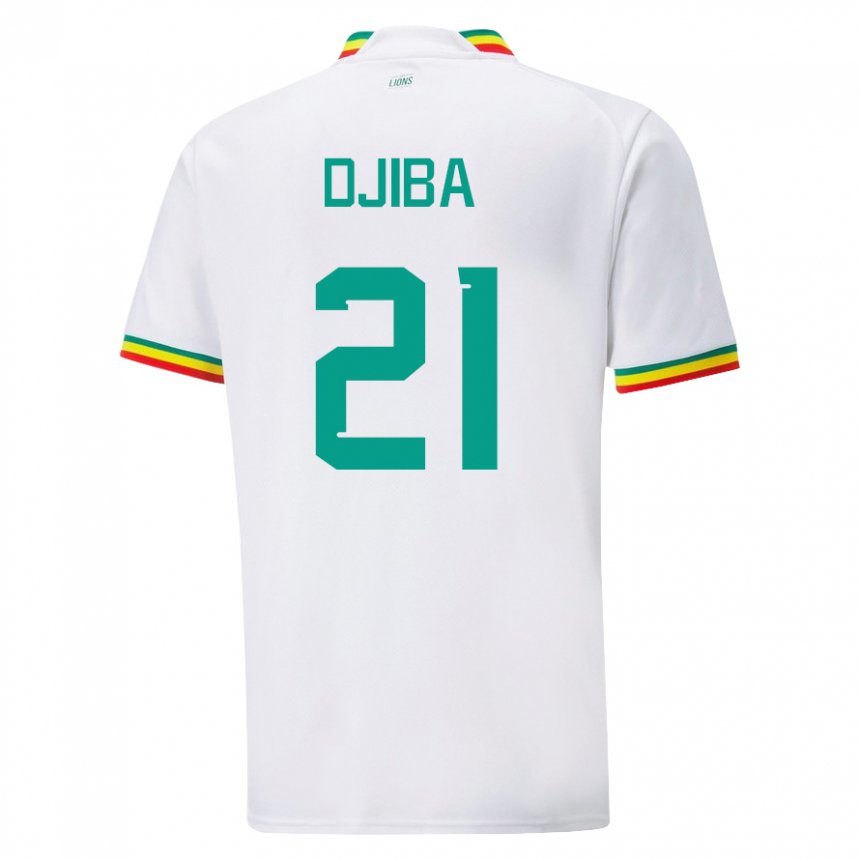 Niño Camiseta Senegal Francois Djiba #21 Blanco 1ª Equipación 22-24 La Camisa México