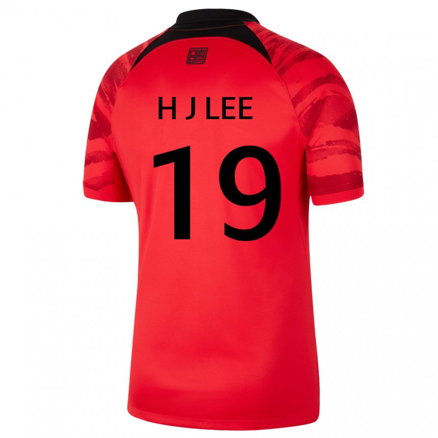 Niño Camiseta Corea Del Sur Lee Hyun Jun #19 Negro Rojo 1ª Equipación 22-24 La Camisa México