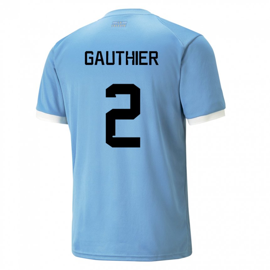 Niño Camiseta Uruguay Valentin Gauthier #2 Azul 1ª Equipación 22-24 La Camisa México