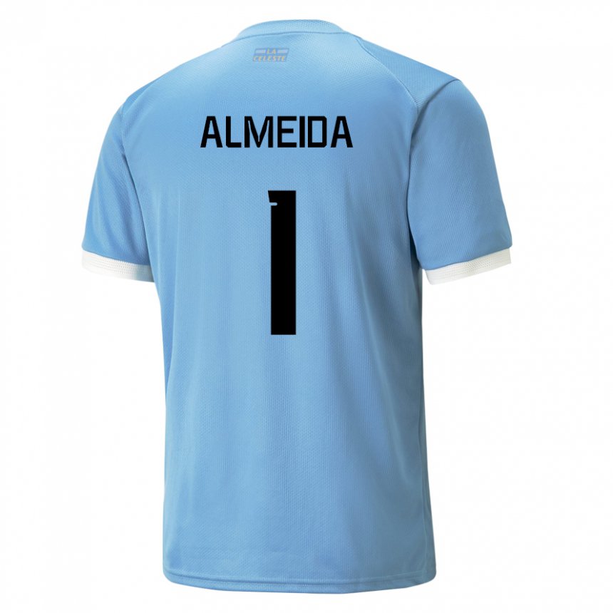 Niño Camiseta Uruguay Martin Almeida #1 Azul 1ª Equipación 22-24 La Camisa México