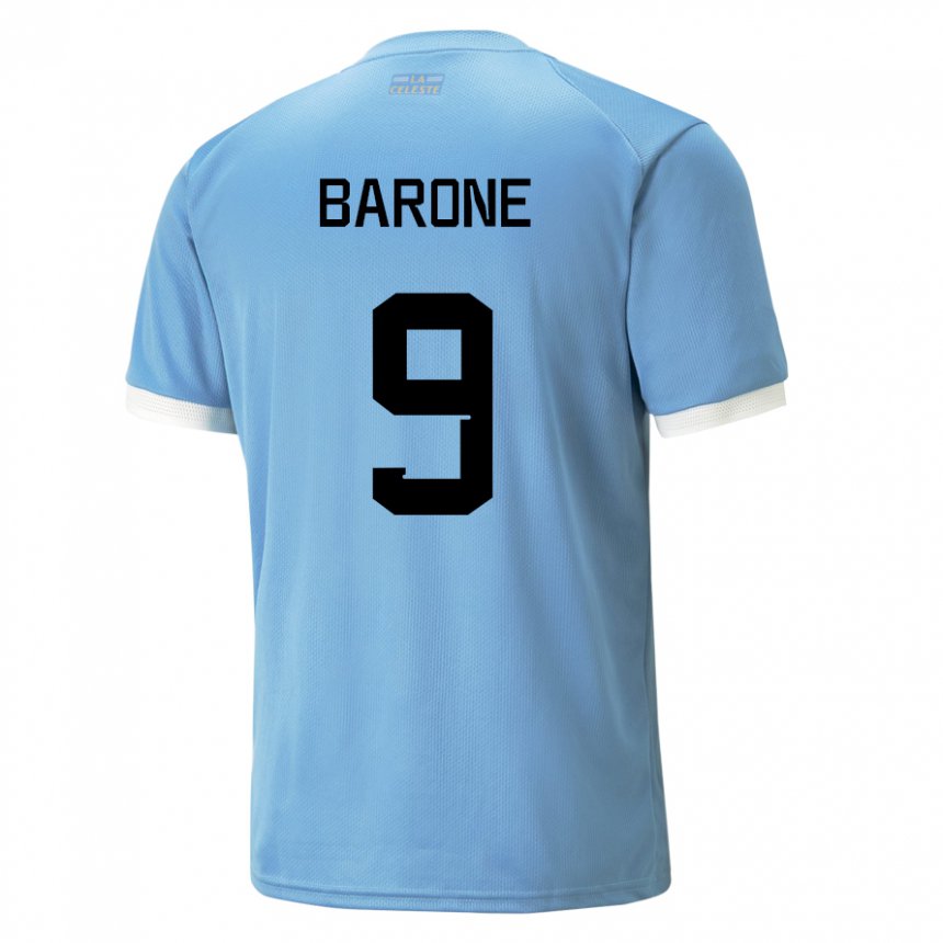 Niño Camiseta Uruguay Faustino Barone #9 Azul 1ª Equipación 22-24 La Camisa México