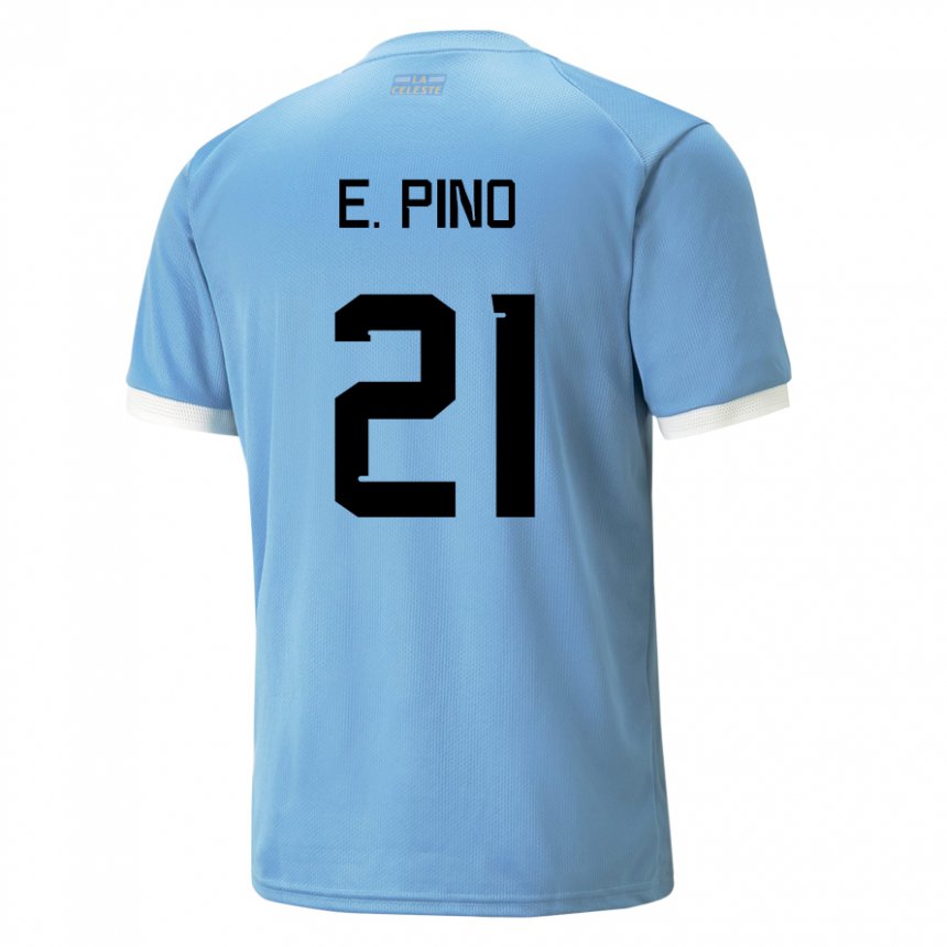 Niño Camiseta Uruguay Emiliano Del Pino #21 Azul 1ª Equipación 22-24 La Camisa México