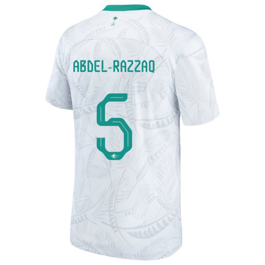 Niño Camiseta Arabia Saudita Lana Abdel Razzaq #5 Blanco 1ª Equipación 22-24 La Camisa México