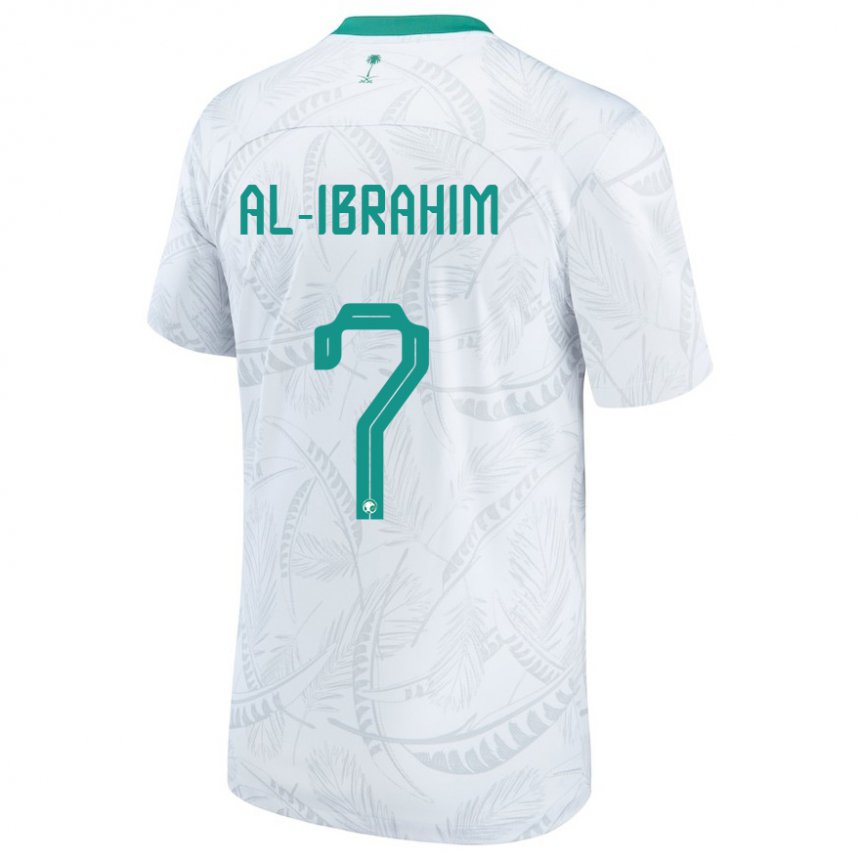 Niño Camiseta Arabia Saudita Noura Al Ibrahim #7 Blanco 1ª Equipación 22-24 La Camisa México