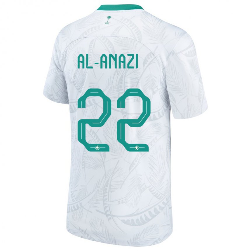 Niño Camiseta Arabia Saudita Lama Al Anazi #22 Blanco 1ª Equipación 22-24 La Camisa México