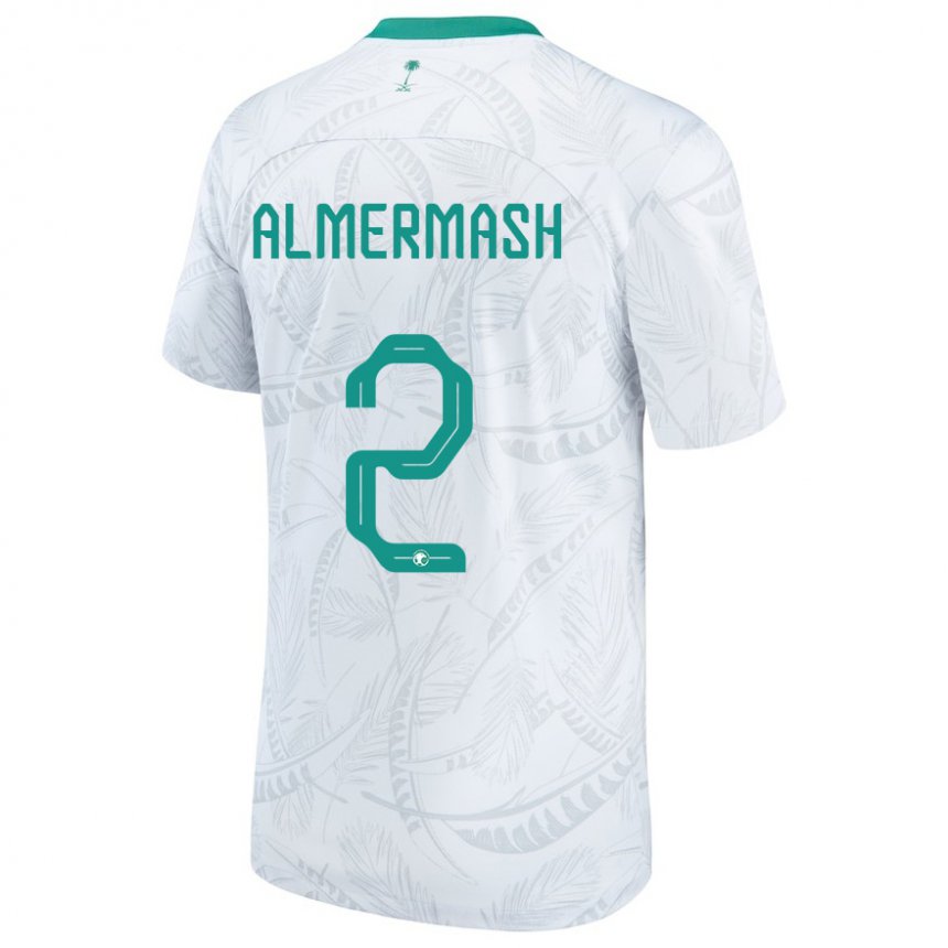 Niño Camiseta Arabia Saudita Oama Almermash #2 Blanco 1ª Equipación 22-24 La Camisa México