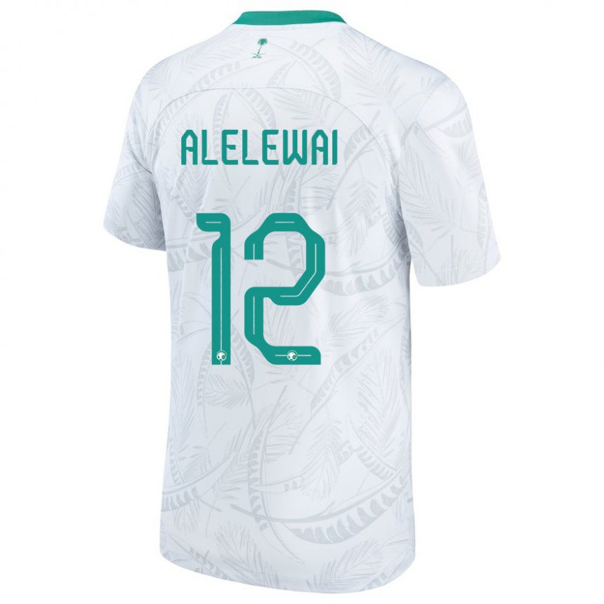 Niño Camiseta Arabia Saudita Abdulaziz Alelewai #12 Blanco 1ª Equipación 22-24 La Camisa México