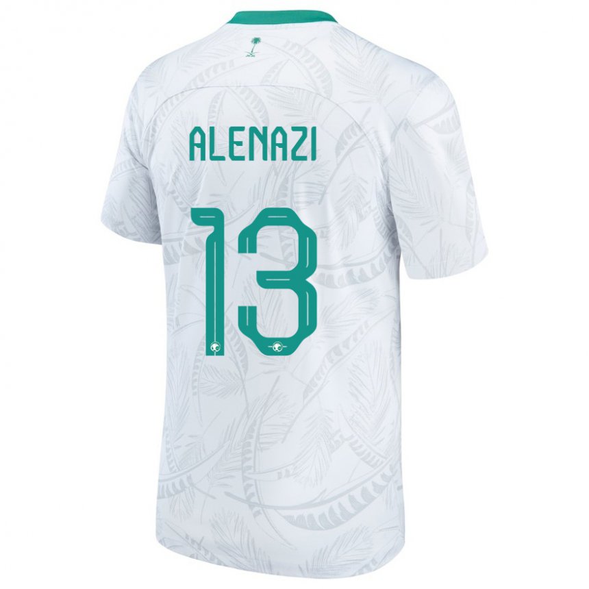 Niño Camiseta Arabia Saudita Abdullah Alenazi #13 Blanco 1ª Equipación 22-24 La Camisa México